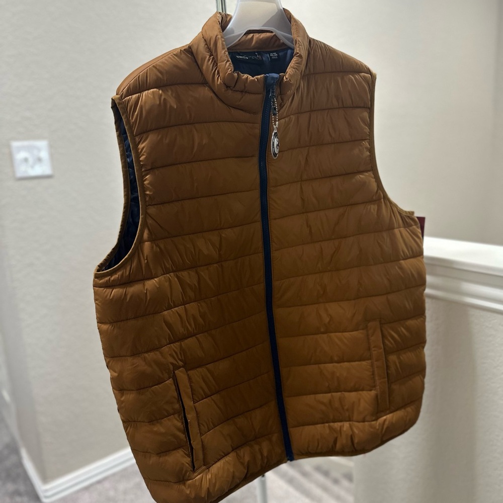 Men's Brown Quilted Vest
